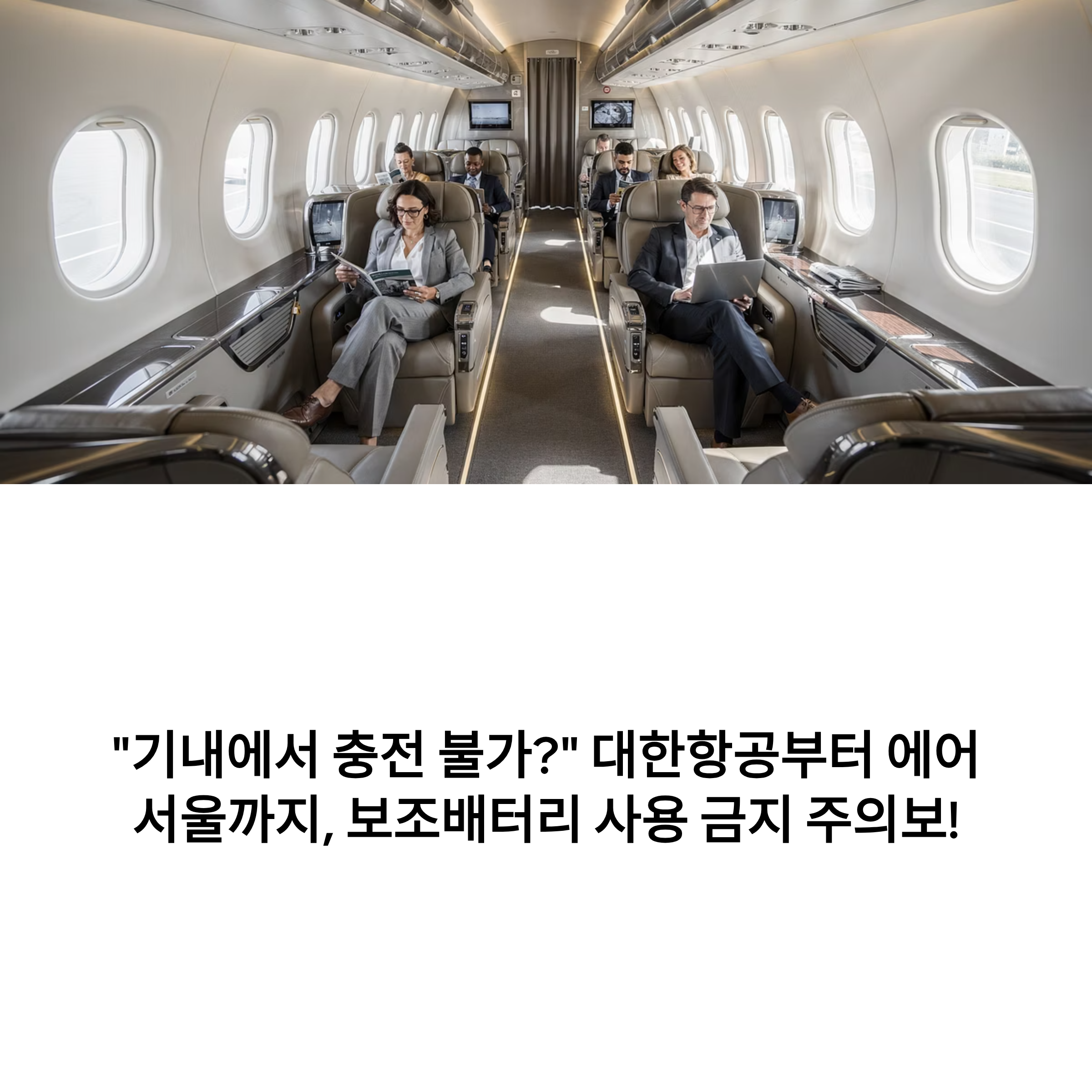 "기내에서 충전 불가?" 대한항공부터 에어서울까지, 보조배터리 사용 금지 주의보!