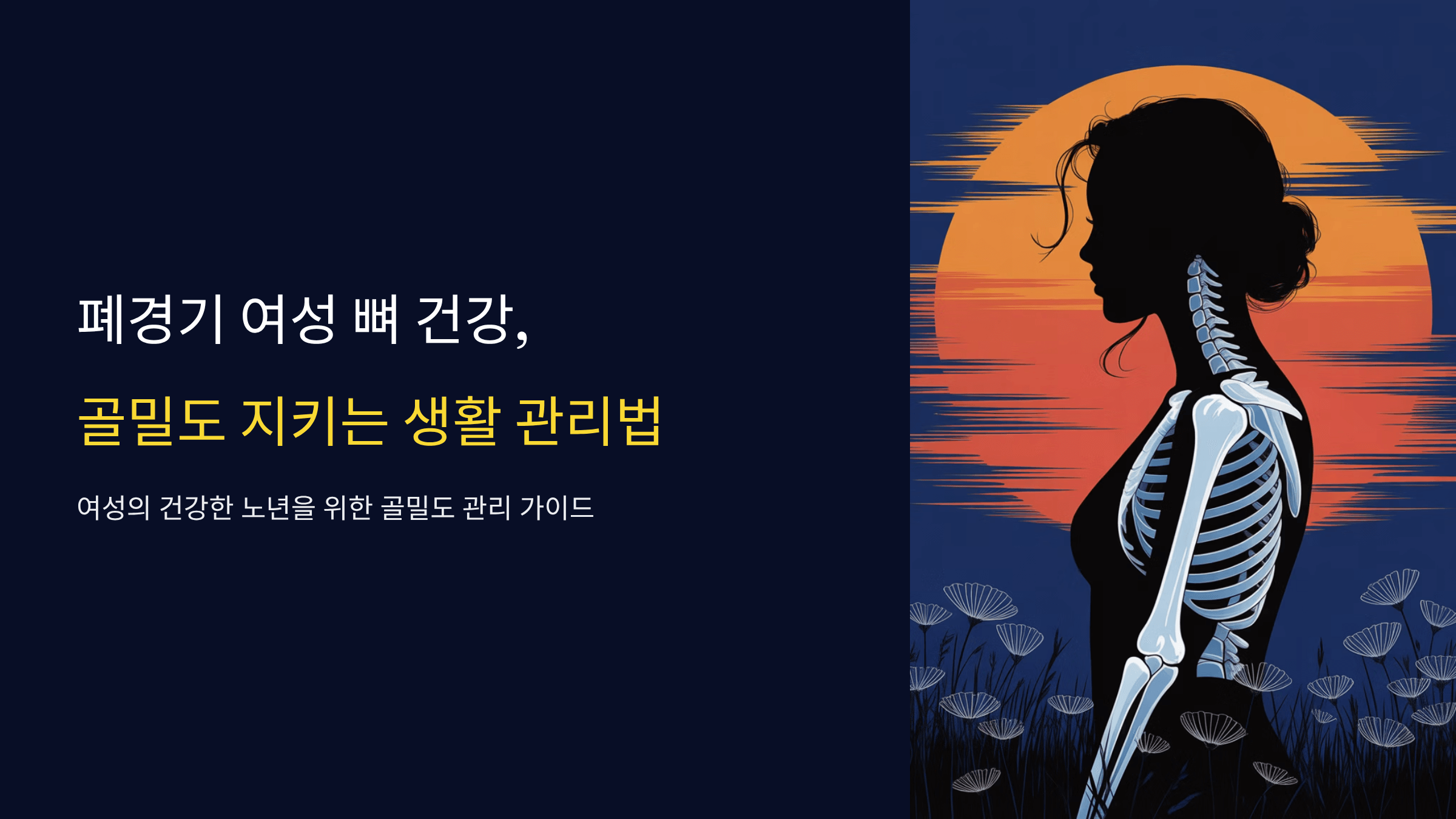 폐경기 여성 뼈 건강, 골밀도 지키는 생활 관리법