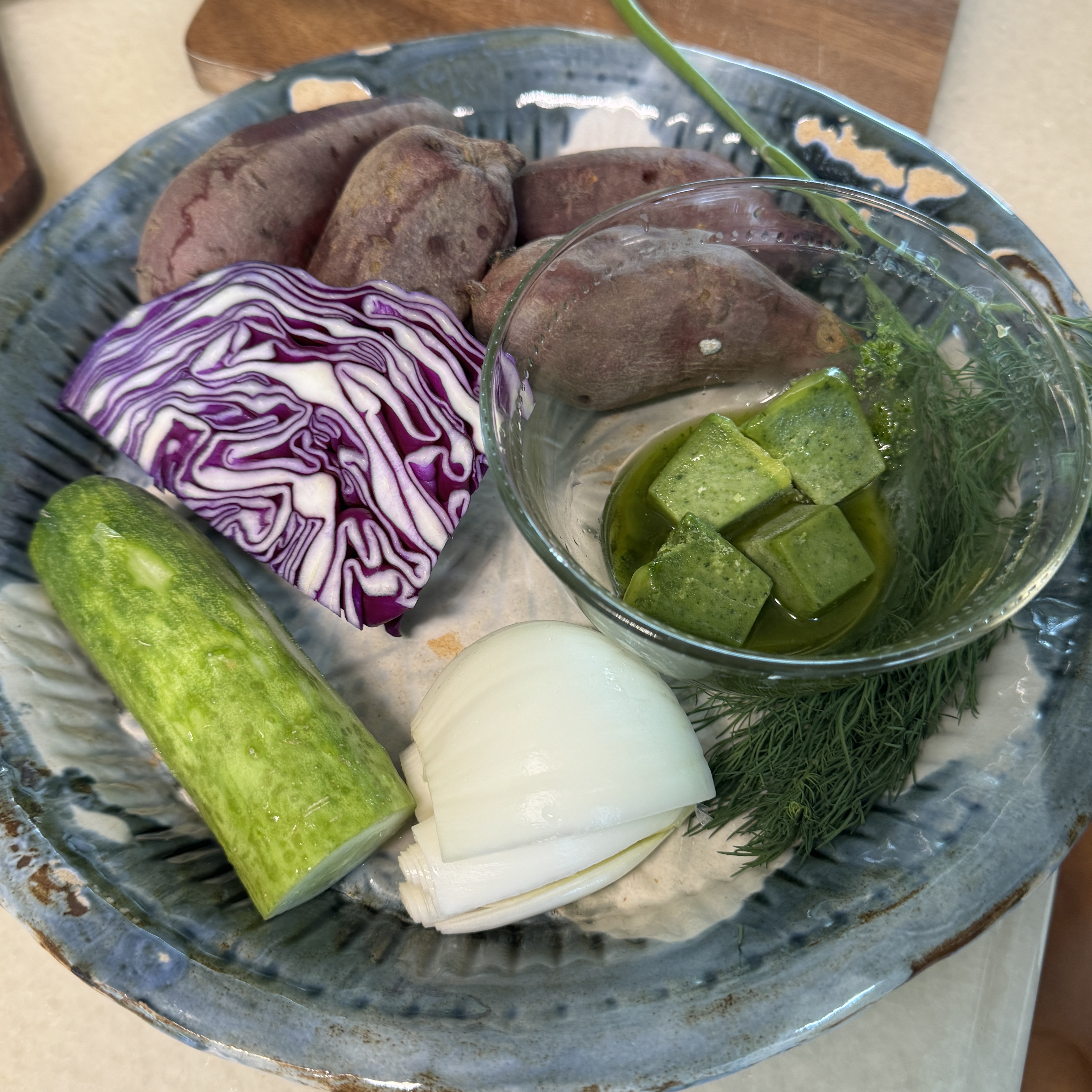 특별한 고구마 샐러드 만들기