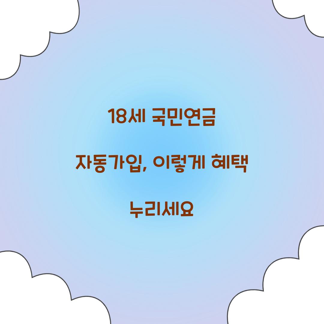18세 국민연금 자동가입
