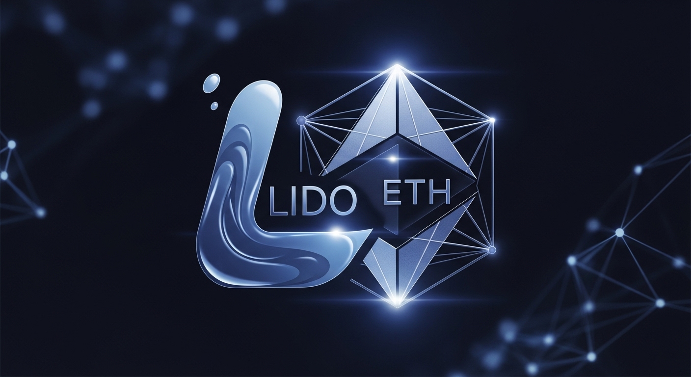 이더리움과 라이도 로고가 결합되어 하나의 강력한 금융 인프라를 상징하는 그래픽