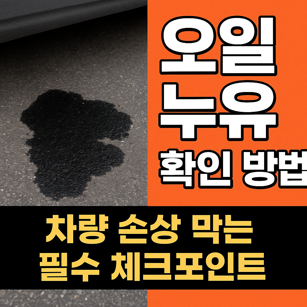 자동차에서 누출된 오일