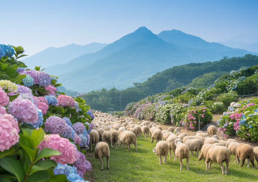 가평 양떼목장 수국축제 풍경 – 가평 여름 여행지