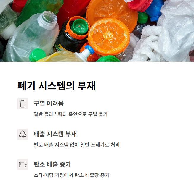 폐기 시스템의 부재와 그린워싱 우려