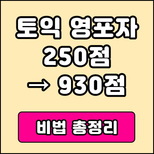 영어 초보 토익 공부하는 방법