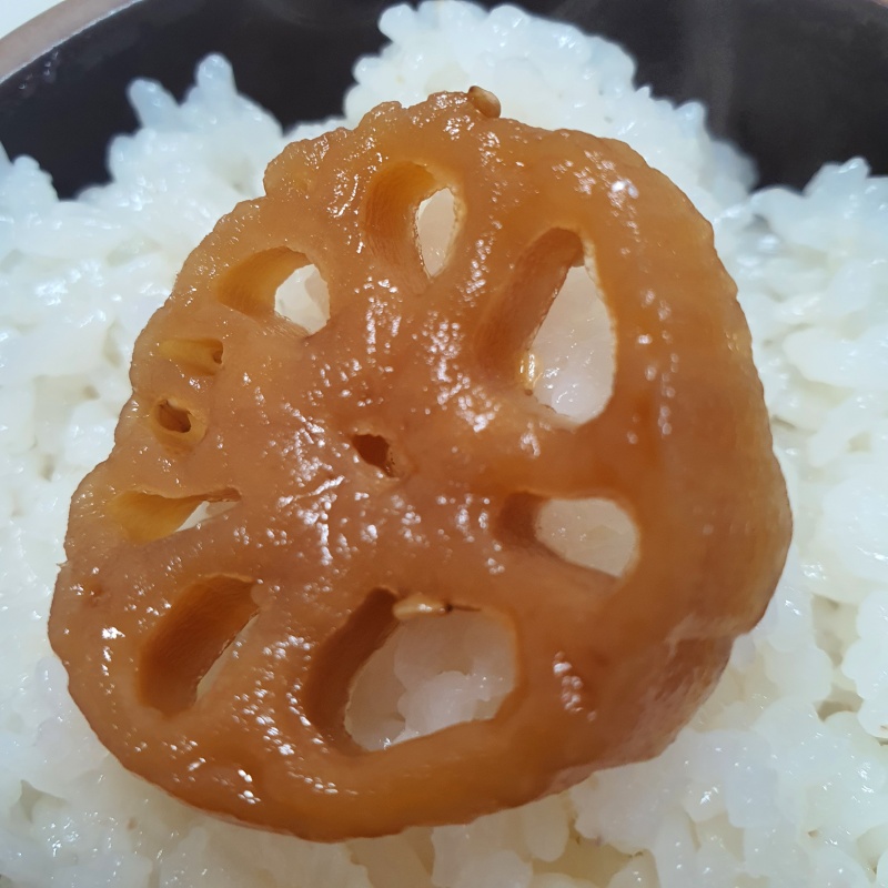 밥위에-올려진-연근