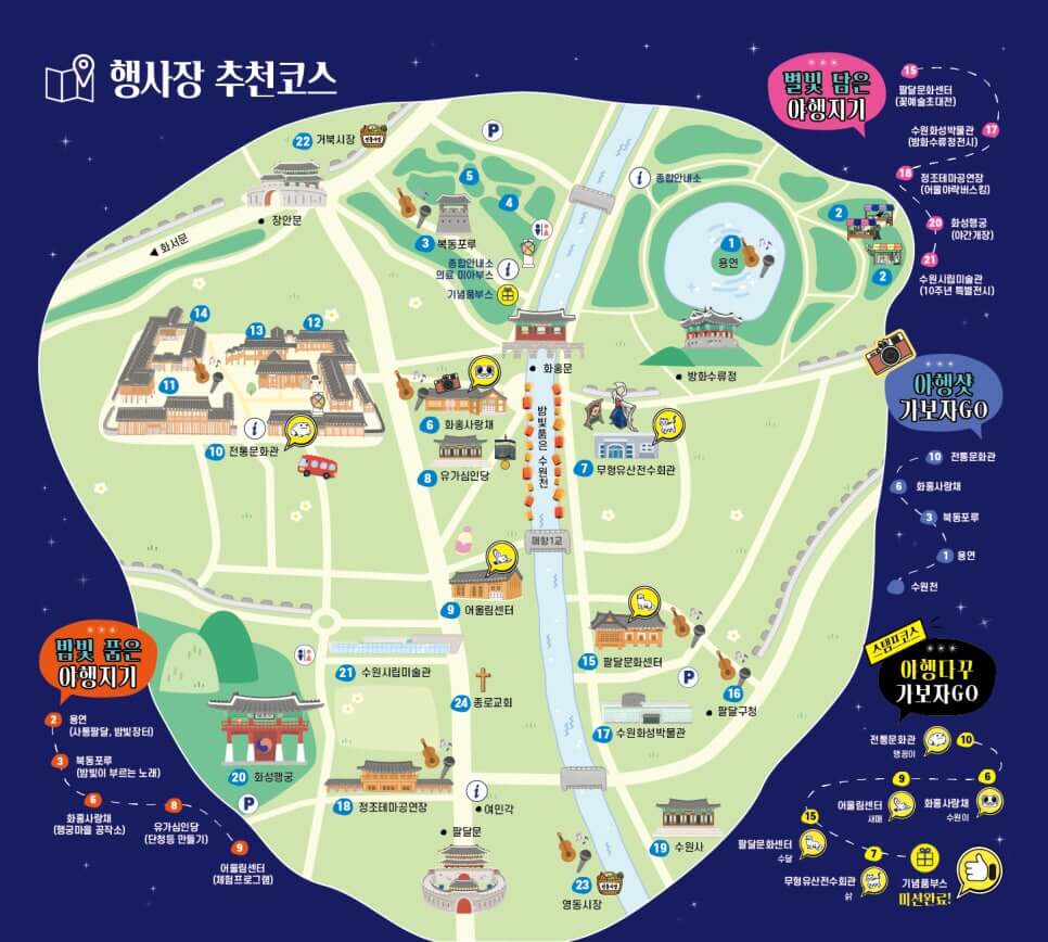 2025 수원 국가유산 야행 행사장 추천코스