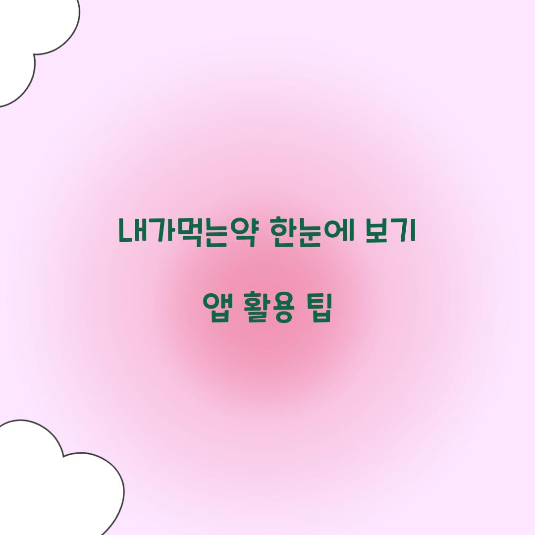 내가먹는약 한눈에 보기