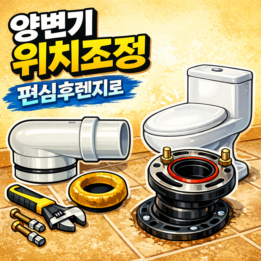 양변기 위치조정, 편심후렌지로