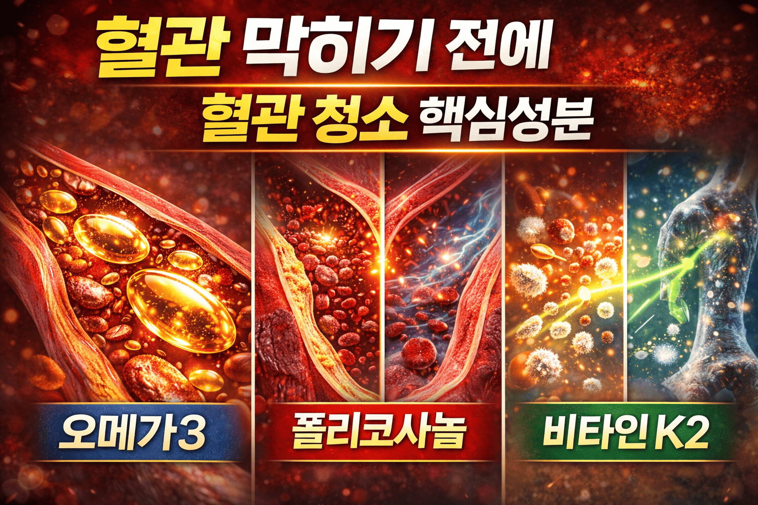 2026 혈관 관리법 (오메가3, 폴리코사놀, 비타민K2)