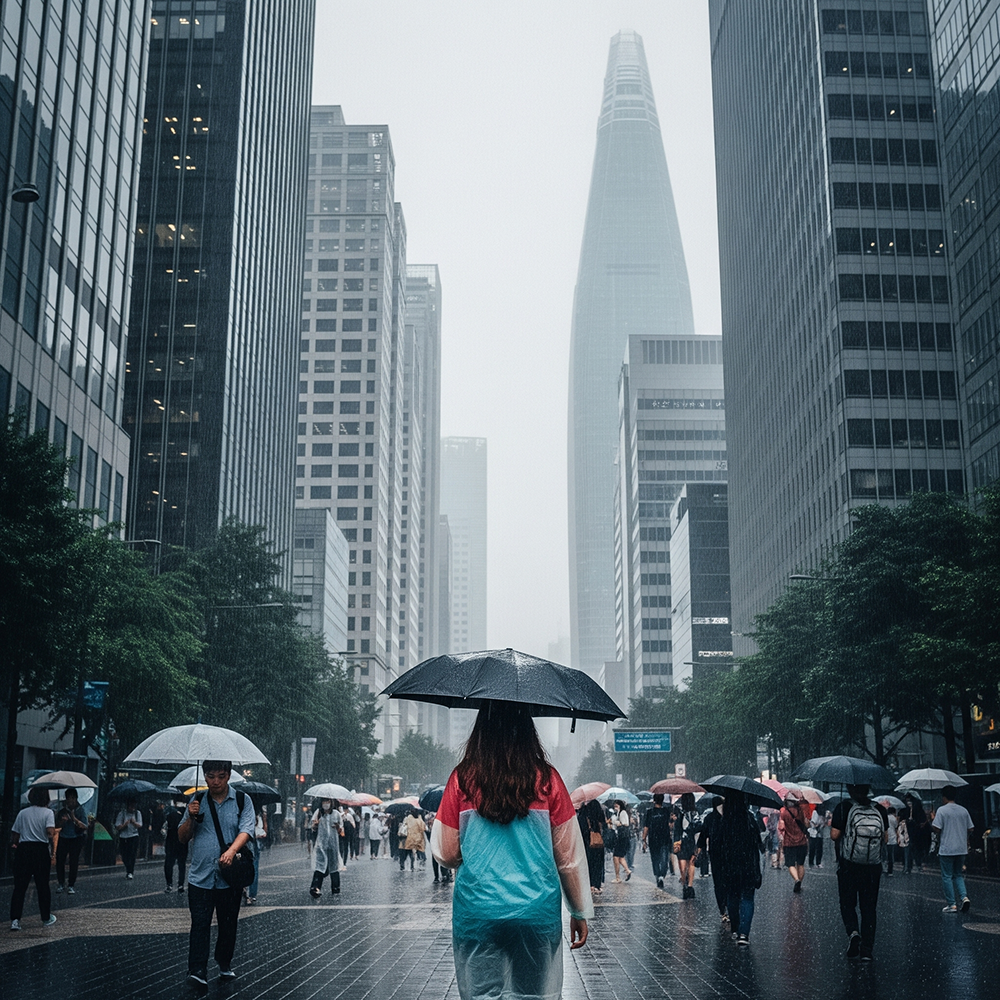 서울을 포함한 수도권 지역은 습도 95%