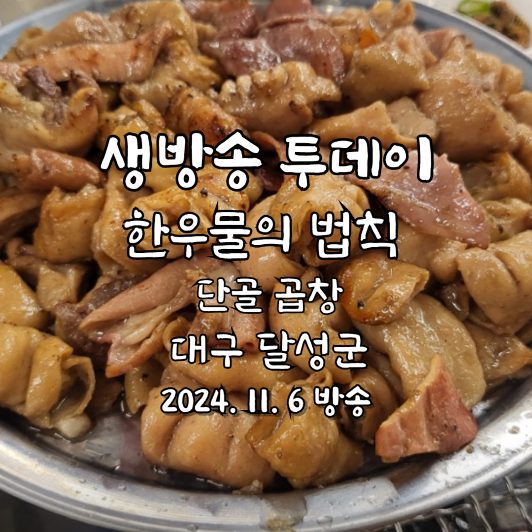 생방송 투데이 한우물의 법칙
