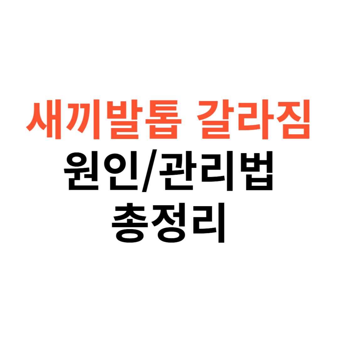 새끼발톱 갈라짐