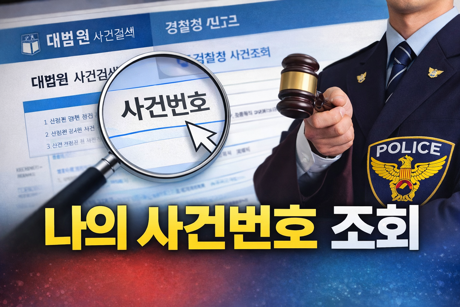 나의 사건번호 조회 검색방법