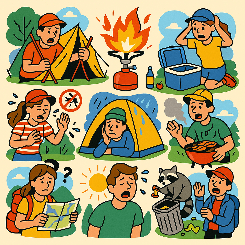 캠핑 초보자 실수 TOP 10 – 이것만은 절대 피하세요!