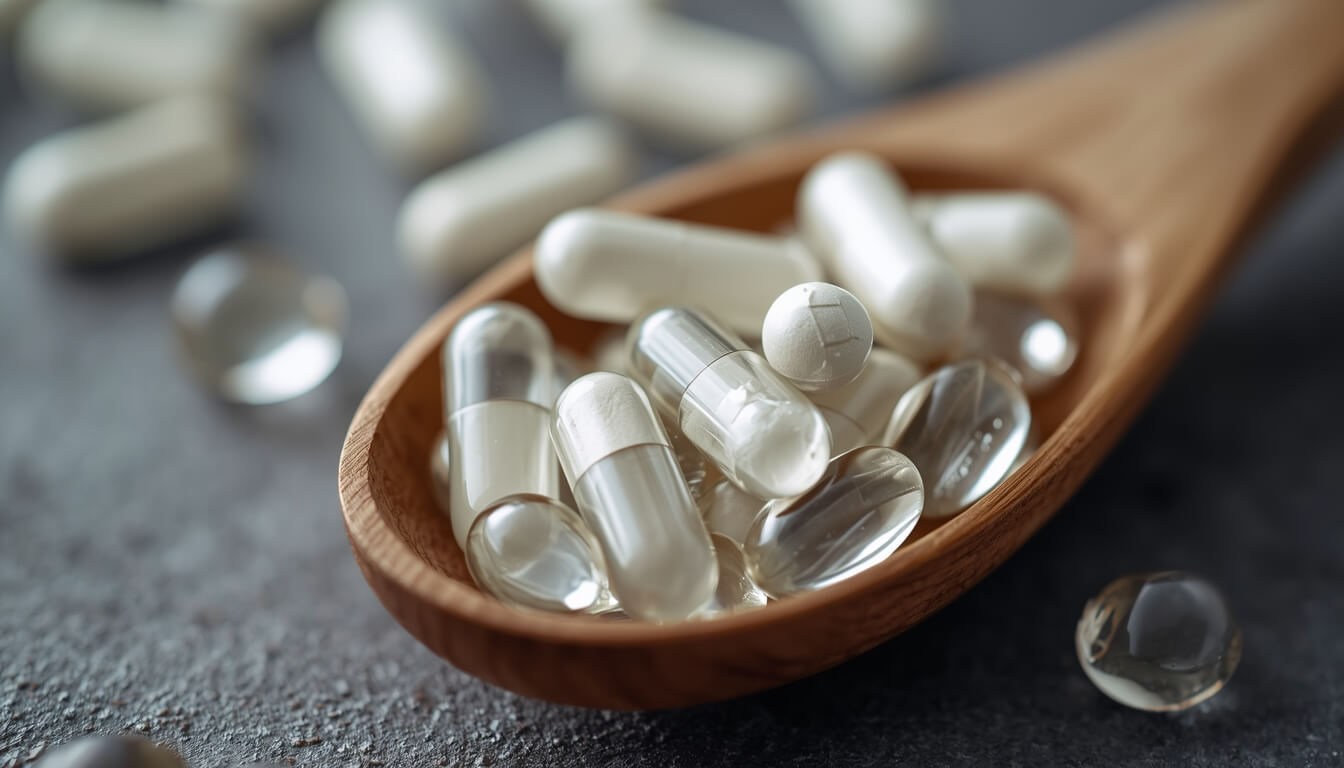 다양한 종류의 마그네슘 영양제 캡슐 상세 컷