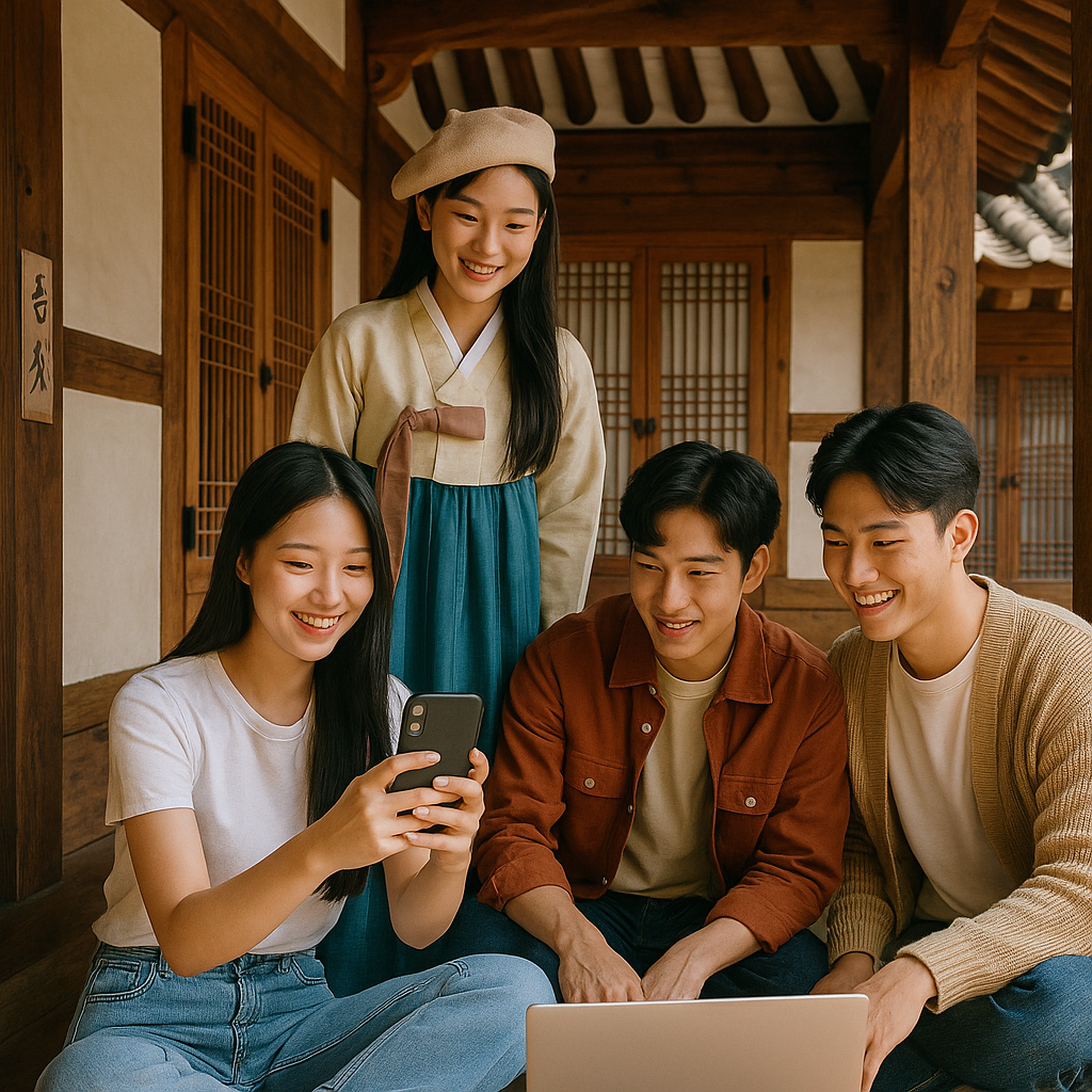 전통을 현대적으로 즐기는 MZ세대 이미지