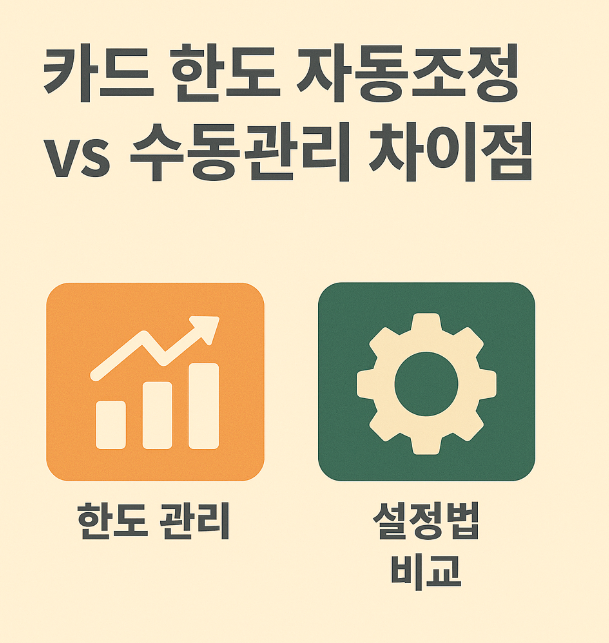 카드 한도 자동조정 vs 수동관리 차이점 (한도관리, 설정법, 비교) 관련 이미지 사진