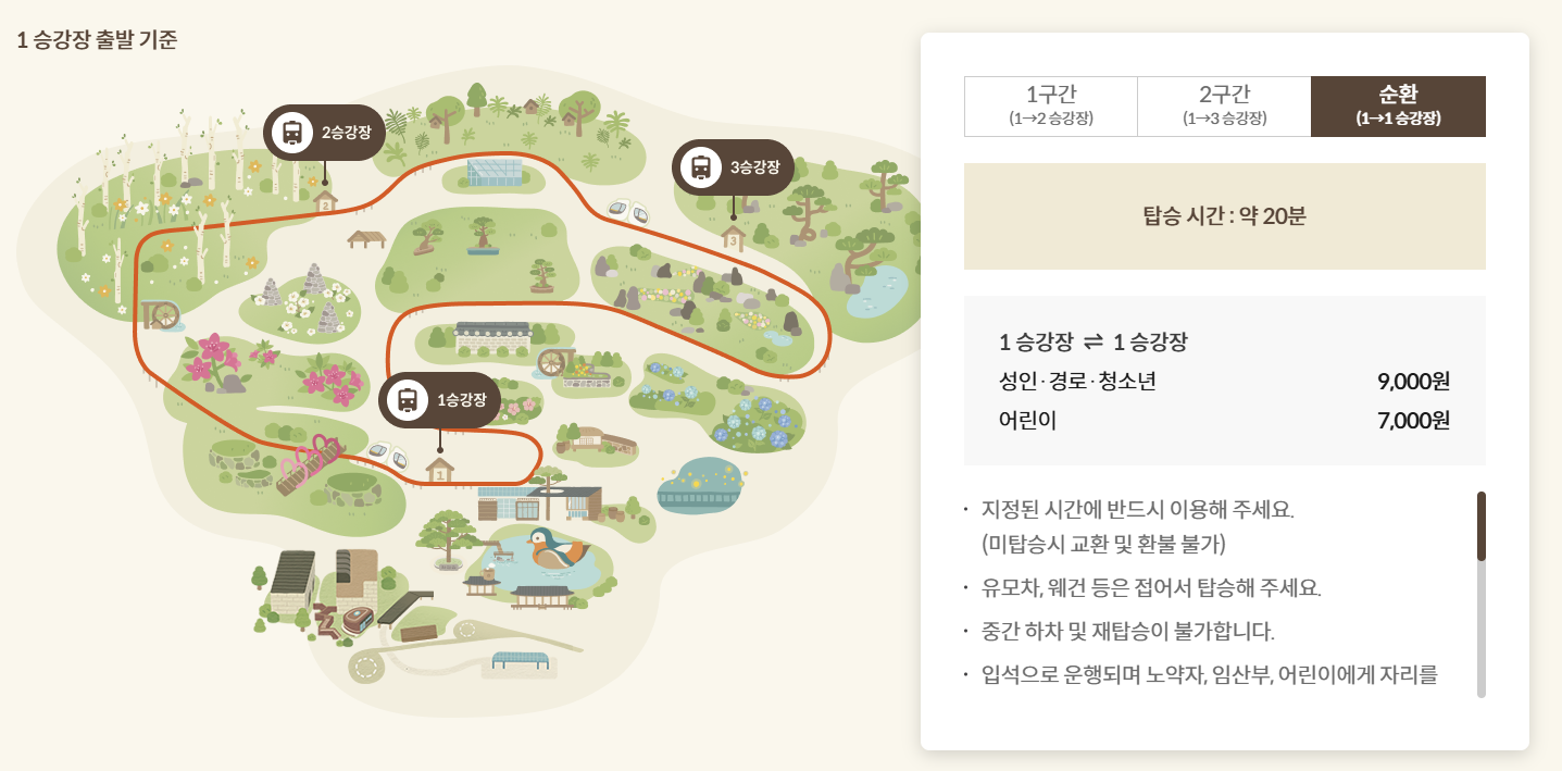 화담숲 모노레일 예약