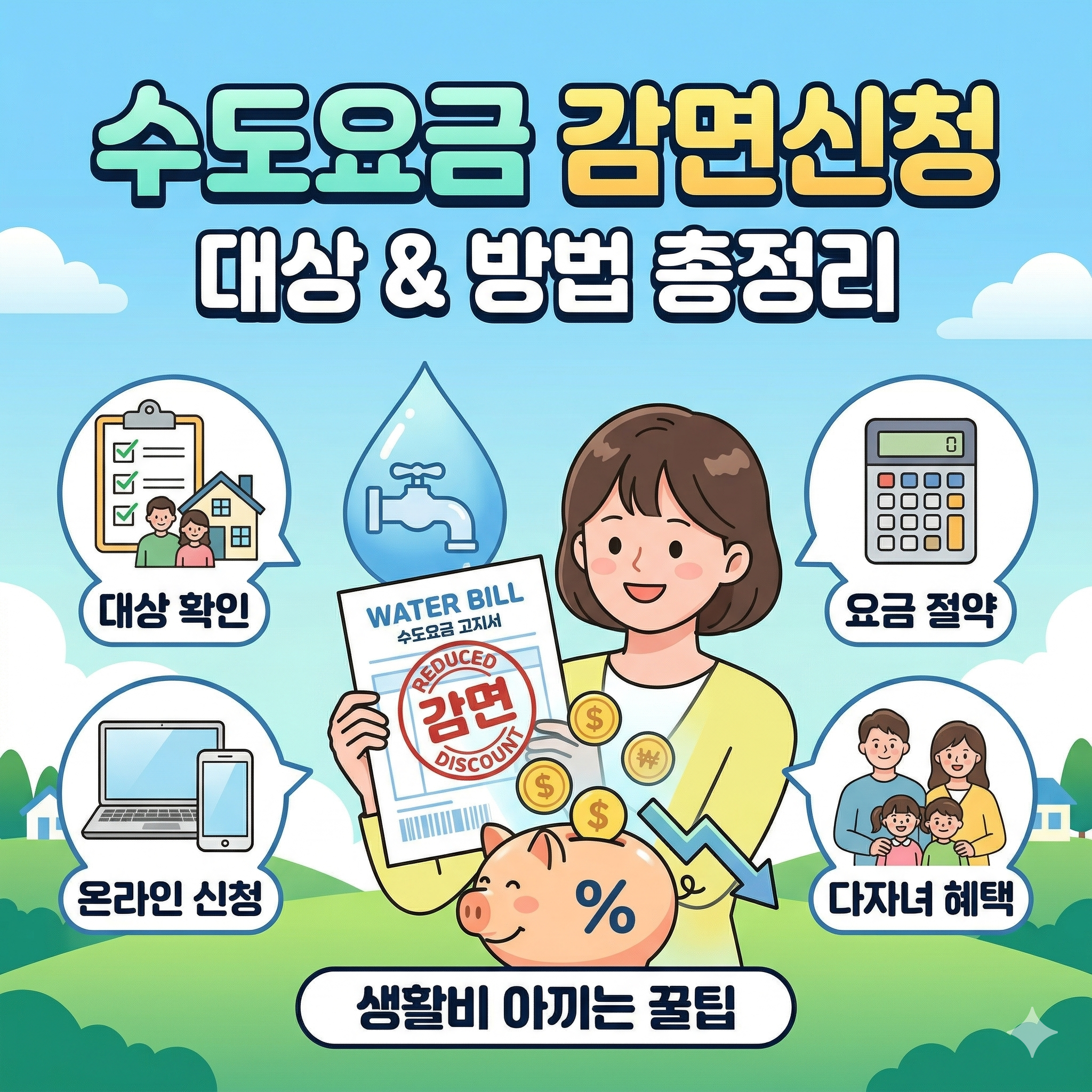 수도요금 감면신청 방법과 대상자 총정리: 몰라서 못 받는 혜택 챙기기