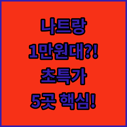 나트랑 1만 원대부터 초특가! 가성비..
