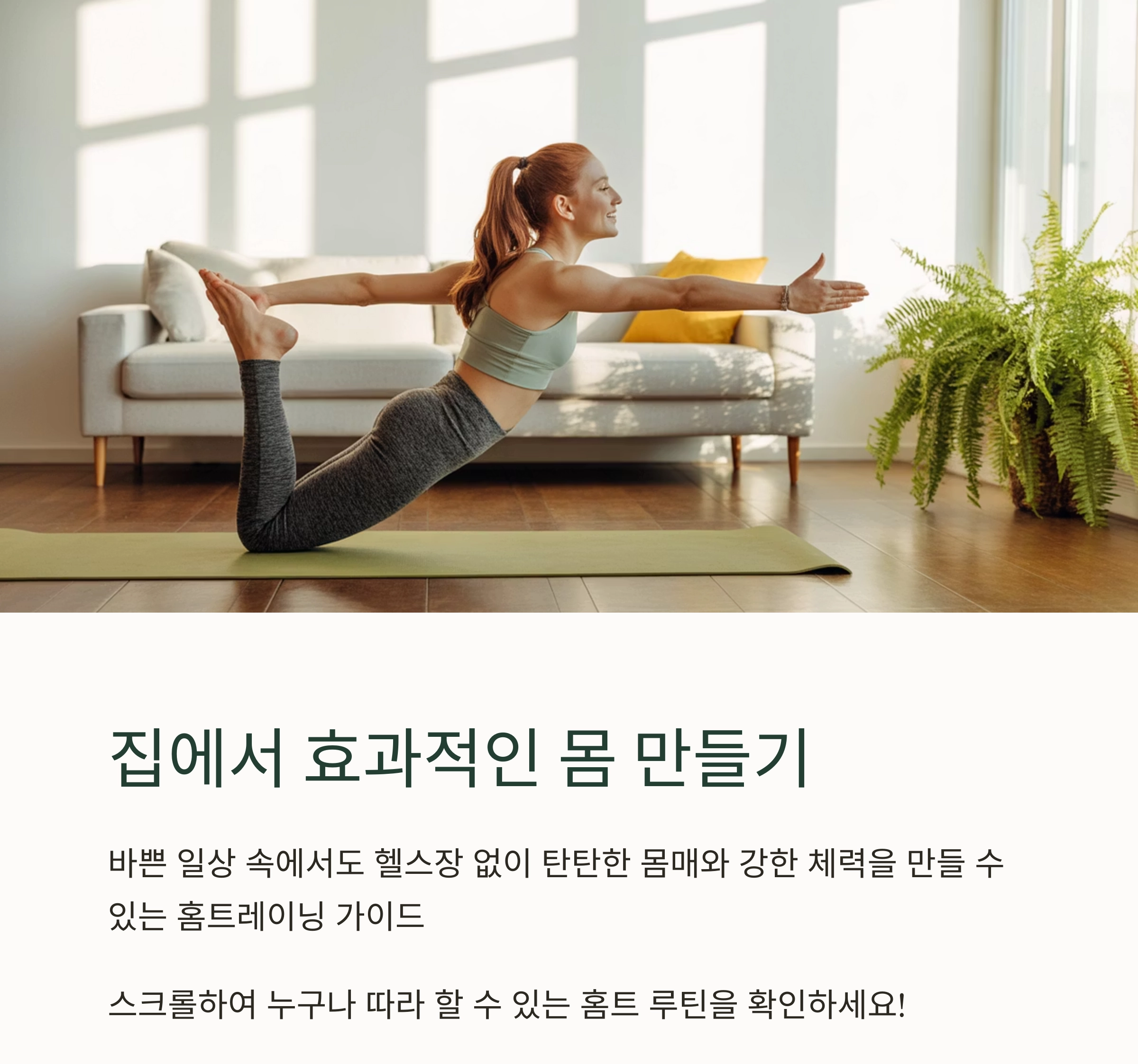 집에서 효과적인 몸 만들기: 최고의 홈트레이닝 가이드