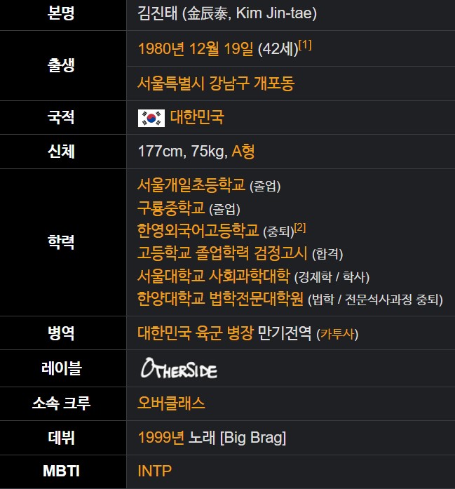 버벌진트 나이 학력 근황 프로필