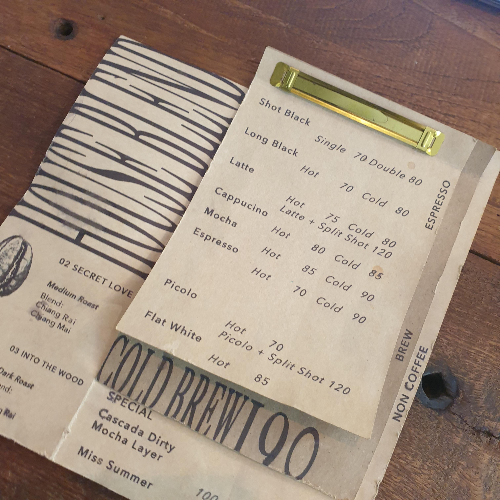 치앙마이 카페 투어 ② : 올드시티 북쪽 창푸악 카페들 (OMNiA Cafe & Roastery)_메뉴판