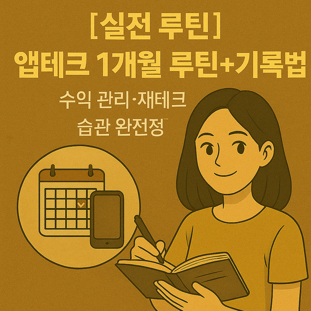 [실전 루틴] 앱테크 1개월 루틴+기록법 ｜ 수익 관리·재테크 습관 완전정리