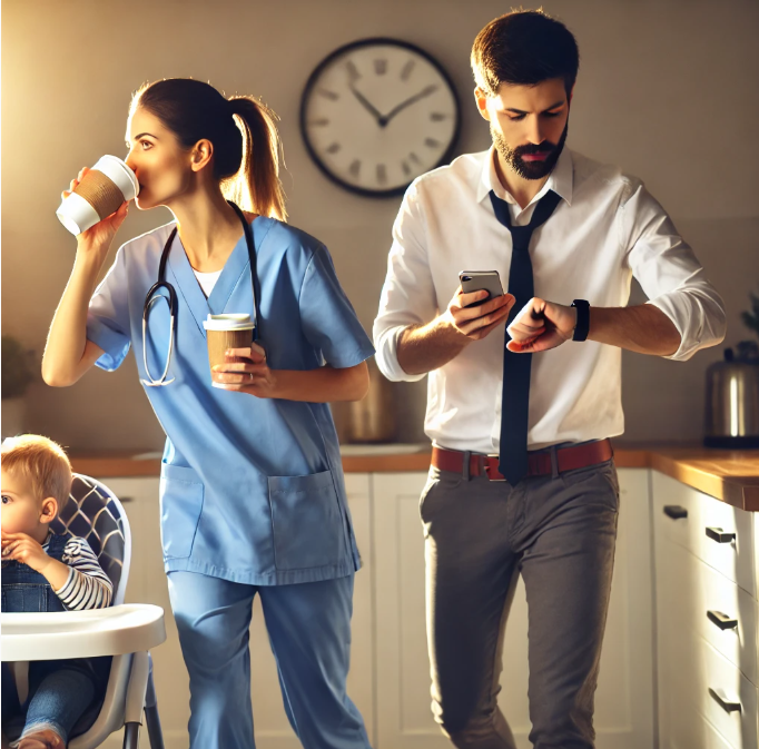 맞벌이 부모를 나타내는 이미지