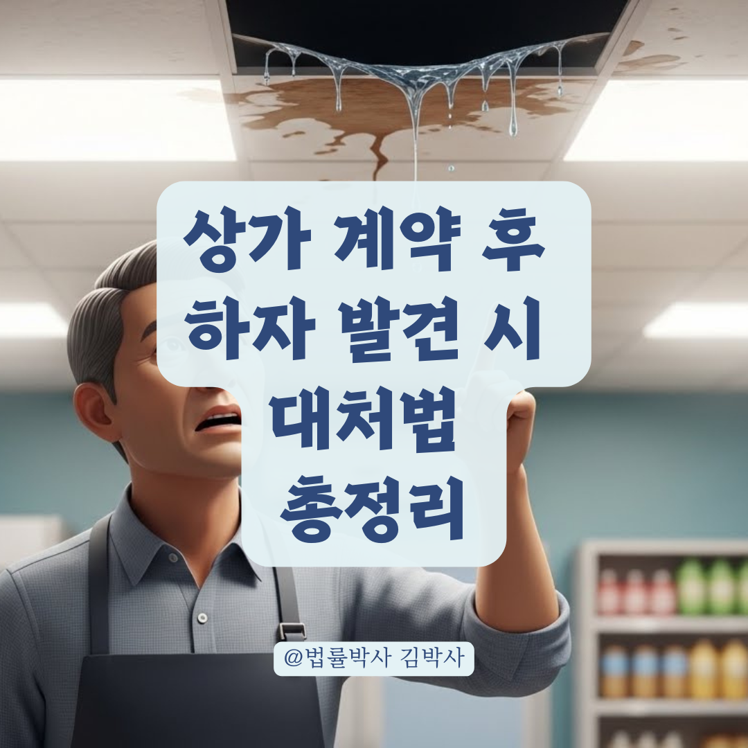 상가 계약 후 물새고 곰팡이까지? 보증금과 중개수수료 돌려받는 현실적 대처법