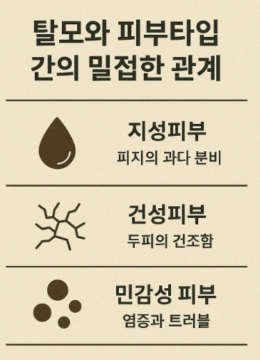탈모와 피부타입 간의 밀접한 관계