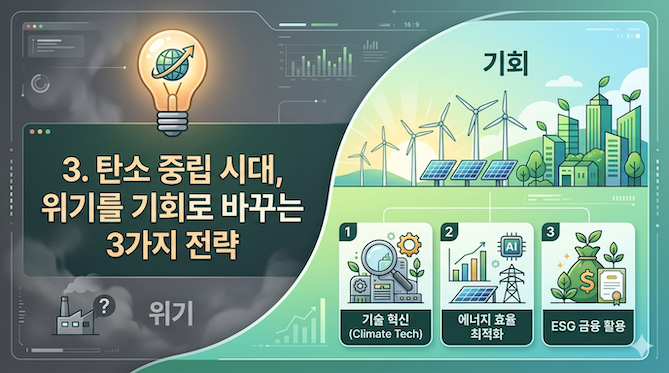 탄소 중립 시대, 위기를 기회로 바꾸는 3가지 전략