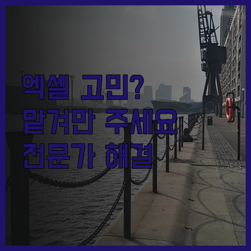 막막한 엑셀 작업, 이제 전문가의 손