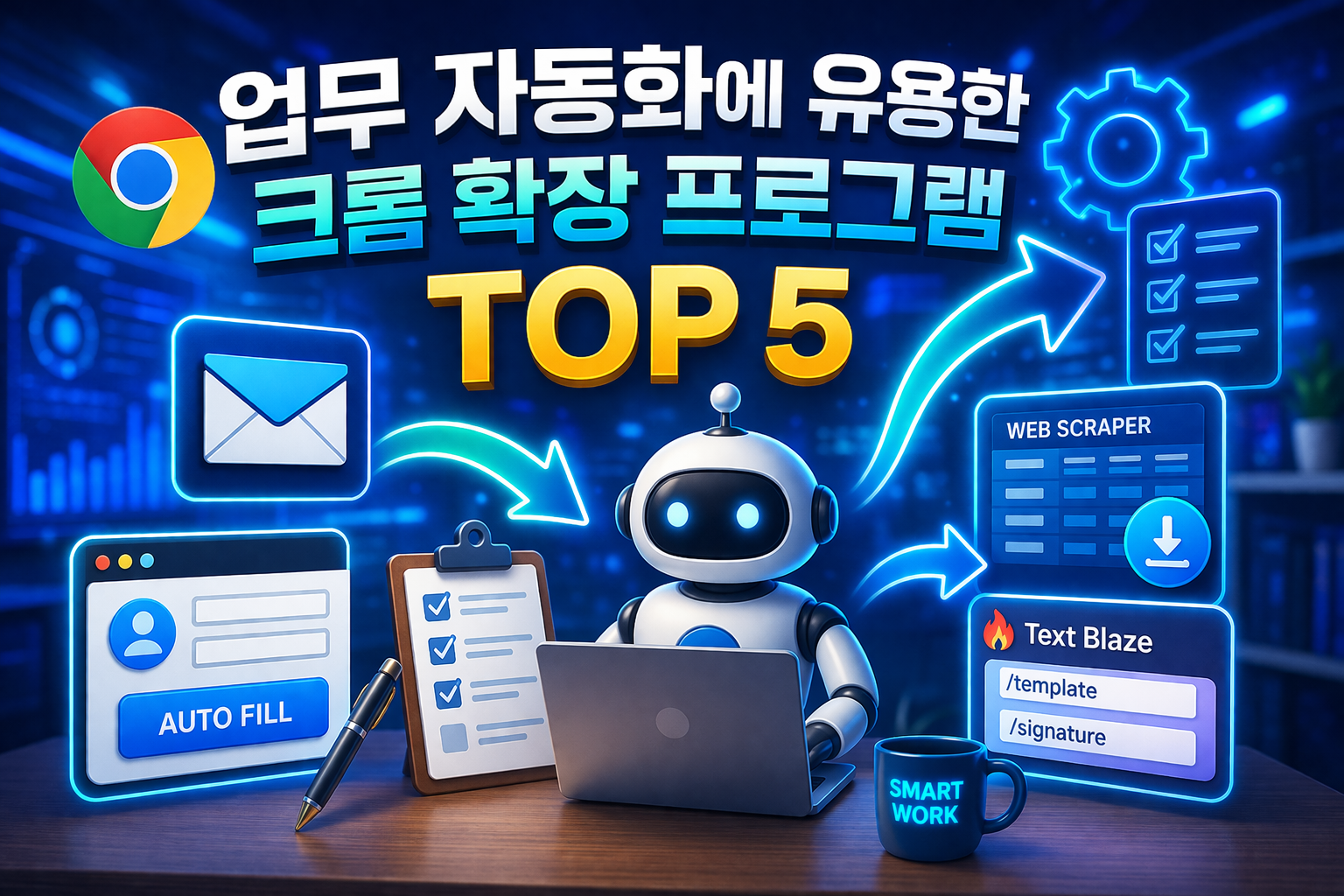 업무 자동화에 유용한 크롬 확장 프로그램 TOP 5