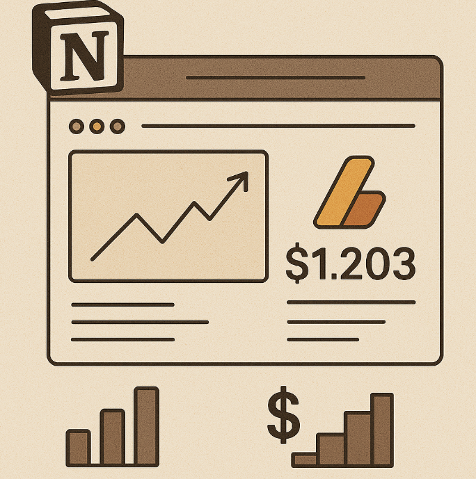 Notion으로 애드센스 수익 관리 대시보드 만드는 법에 대한 이미지