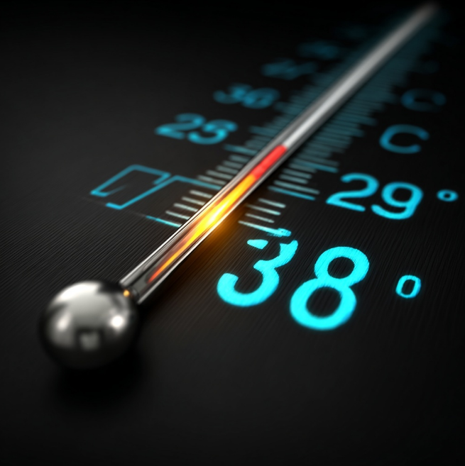 뜨거운 온도계 그래픽