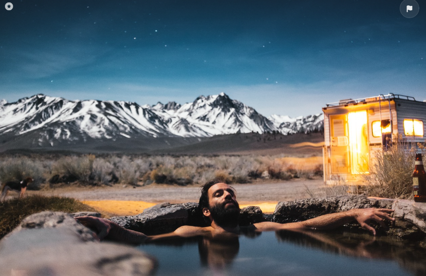 온천 야외풍경 사진