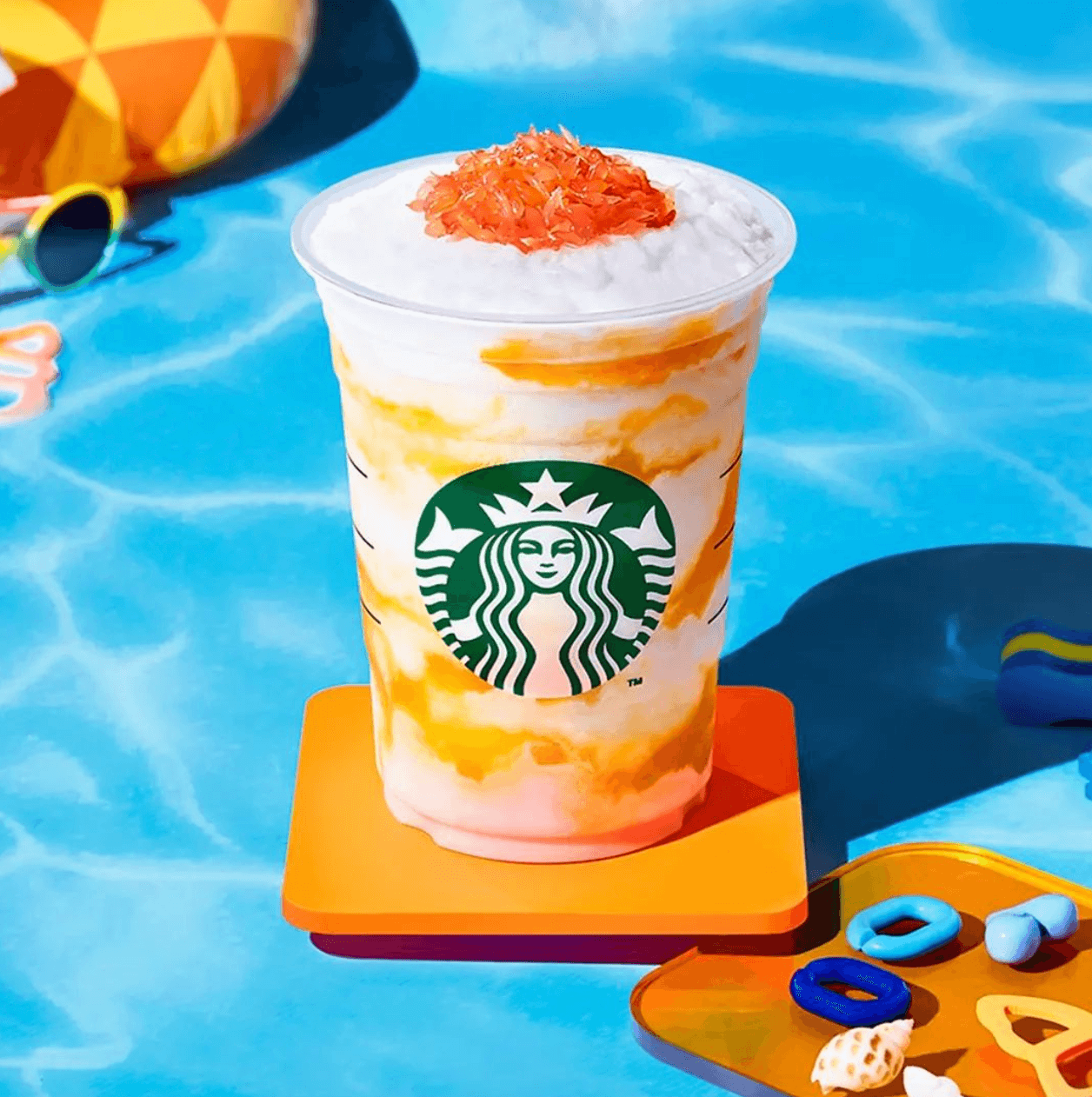 자몽 망고 코코 프라푸치노