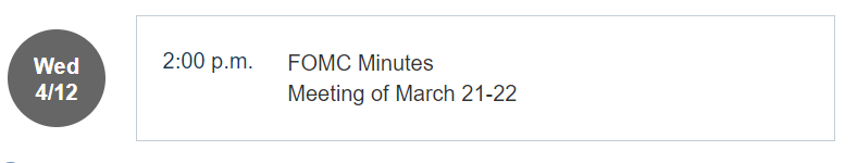FOMC 회의록 (3월) 발표 오후 2시