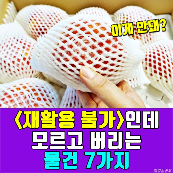 재활용 불가품목, 일반쓰레기, 생활정보 꿀팁, 매일꿀정보