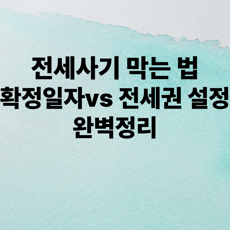 전세보증금 보호하는 방법