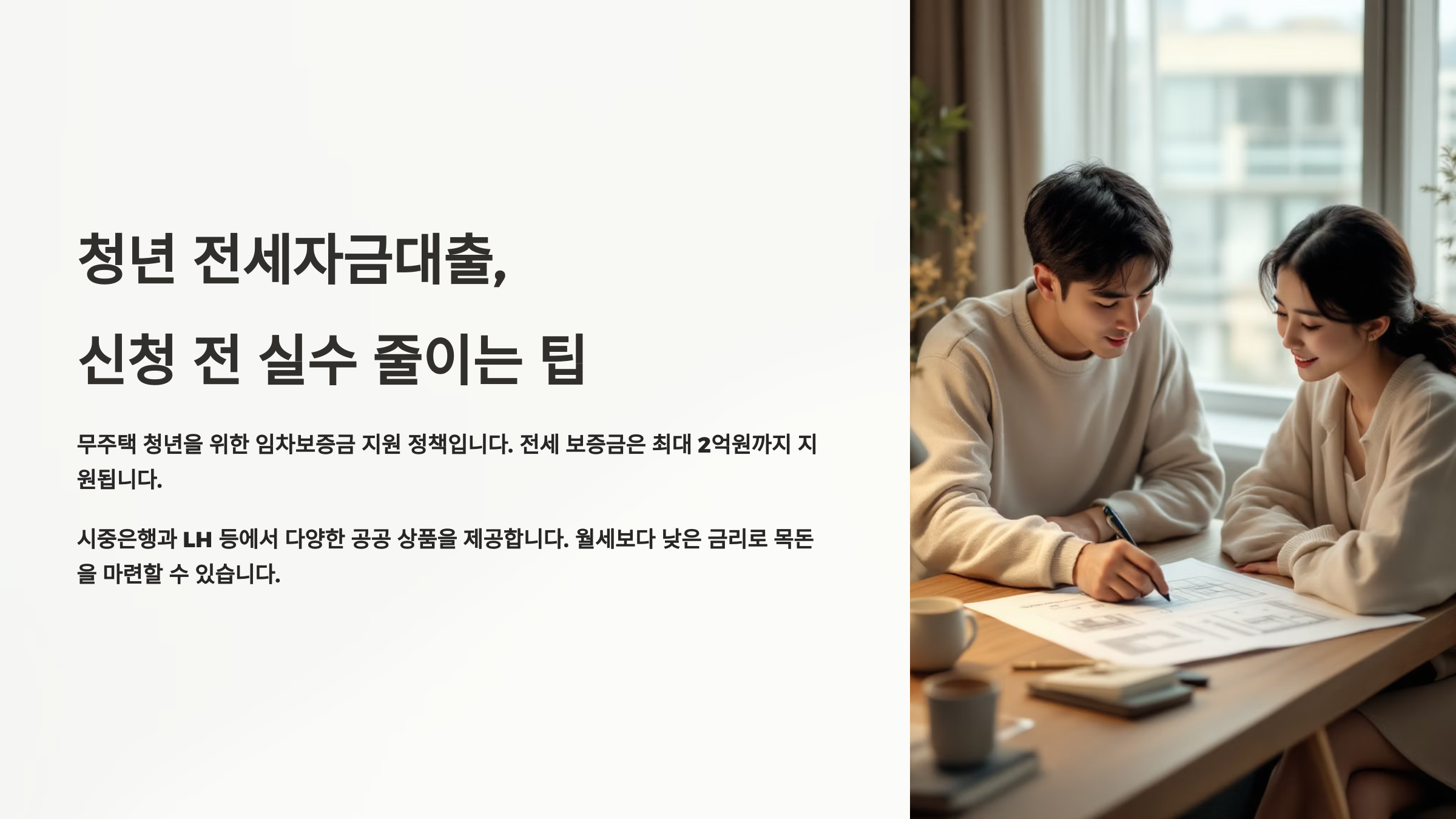 청년 전세자금대출, 신청 전 실수 줄이는 팁