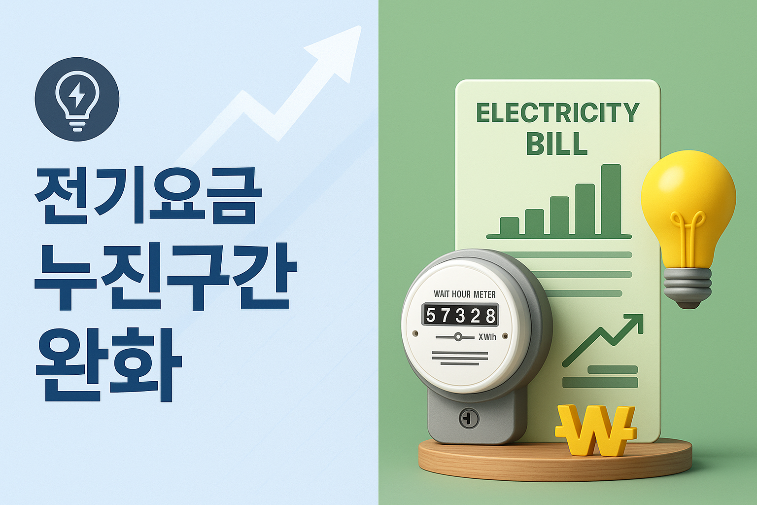 전기요금 누진구간이 한시적으로 완화돼요!
