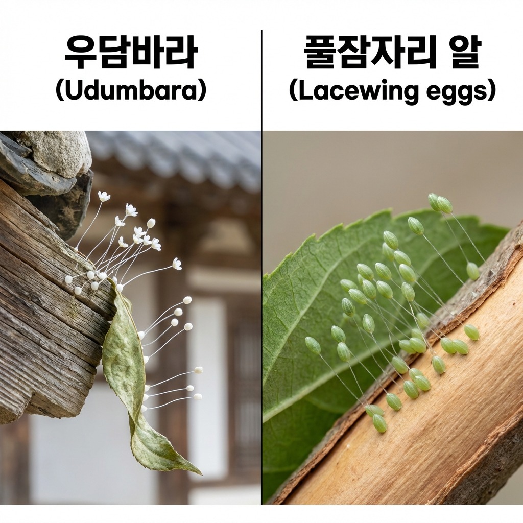 우담바라 정체 풀잠자리 알 논란
