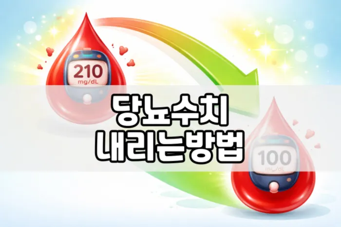 당뇨 수치 내리는 방법