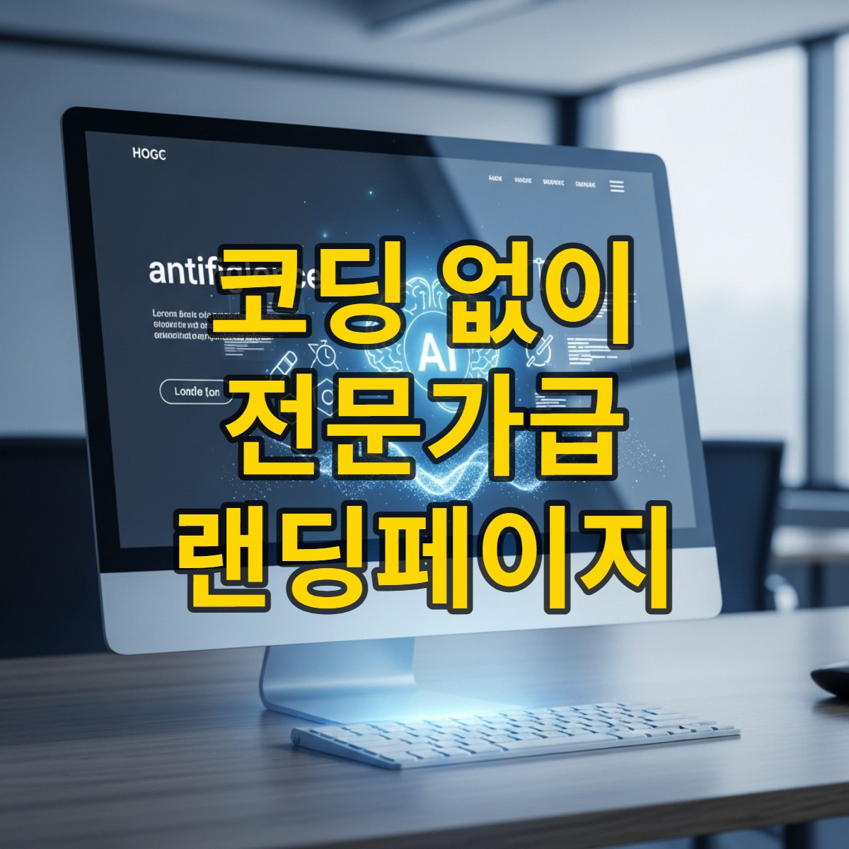 코딩 없이 AI가 5분 만에 랜딩페이지를 만드는 미래형 웹 개발 환경.