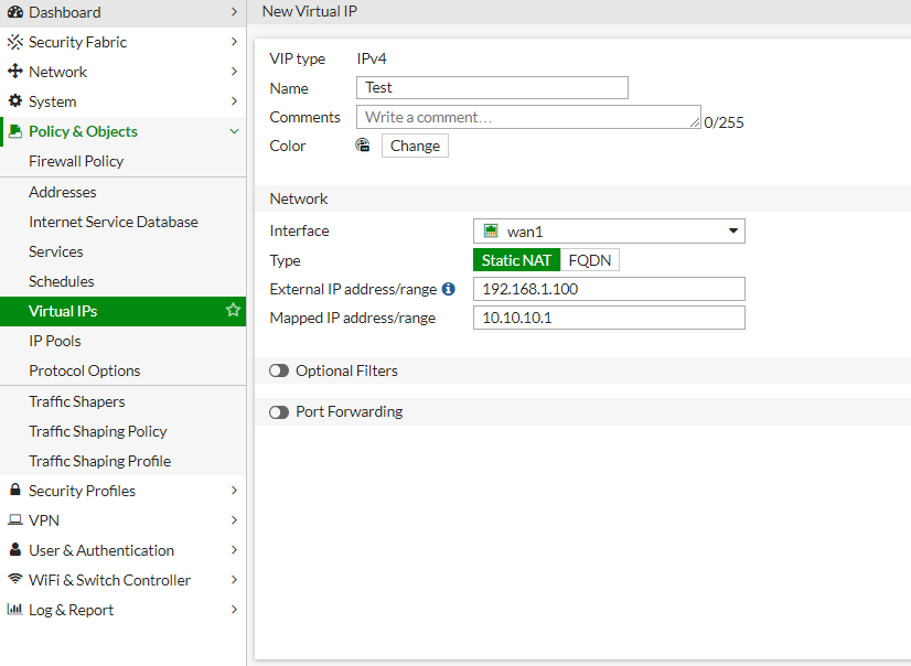 Fortigate Virtual IP
