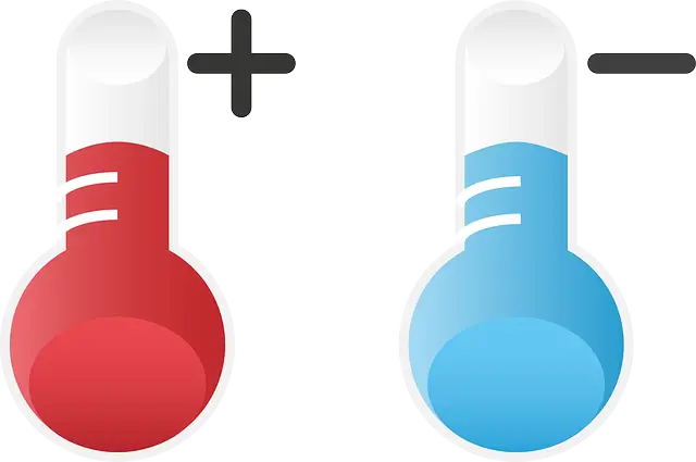 두개의 온도계 이미지