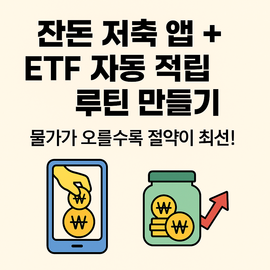 💸 Z세대·직장인 필독! 잔돈 저축 앱 추천 + ETF 자동 적립 루틴 공개 (2025 실전 루틴)